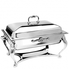 8 qt Rectangle Silver Chafer for Rent