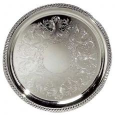 Silver Round Tray for Rent