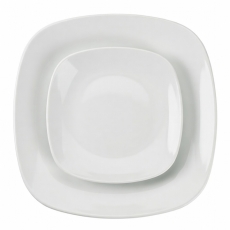White Fusion Dinnerware for Rent