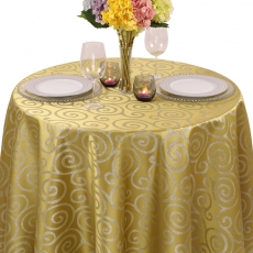 Art Deco Metallic Scroll Tablecloth for Rent