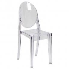 Chost Clear Chair w/ Arms for Rent