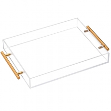 Acrylic Tray w/ Gold Handles for Rent