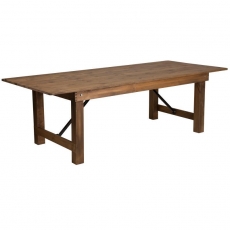 Antique Rustic Solid Pine Farm Table - 8' x 40" for Rent