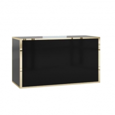 Avenue Polished Gold - Black Bar 6′ for Rent