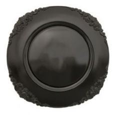 Black Scroll Melamine Charger Plate for Rent