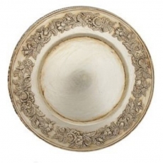 Floral Champagne Melamine Charger Plate for Rent