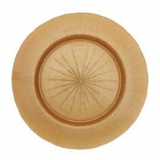 Rose Gold Sunburst Glass Charger Plate for Rent