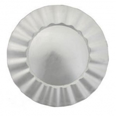 Silver Ruffle Melamine Charger Plate for Rent