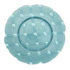 Tiffany Plaid Glass Charger Plate for Rent