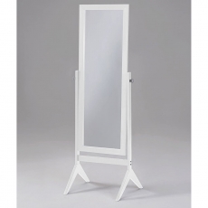 White Finish Wooden Floor Mirror 18" x 58" for Rent