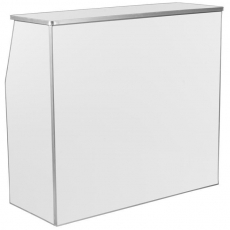 White Laminate Bar w/ Aluminum Trim for Rent