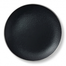 Glass Charger Maple Black w/ Silver Rim for Rent