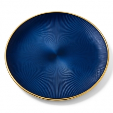 Glass Domo Cobalt Blue w/ Gold Rim & Lip for Rent