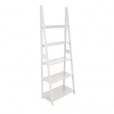 Ladder Bookshelf Display 5 Tier WHITE for Rent
