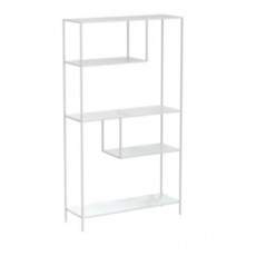 Metal Display Four Tier - WHITE With White Shelves for Rent