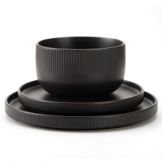 Whisper Black Dinnerware for Rent