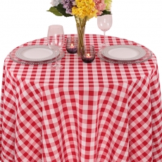 Colored Prints Check Tablecloth for Rent