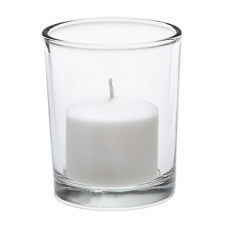 Clear Votive w/ Candle for Rent