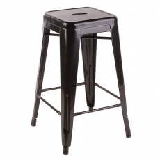 Black Tolix Backless Stool for Rent