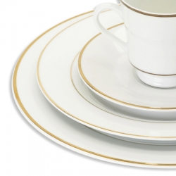 Gold Band Dinnerware for Rent