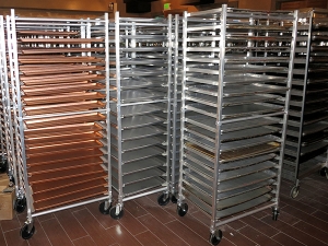 Bakers racks in storage