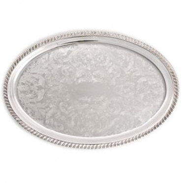 Silver Oval Tray for Rent