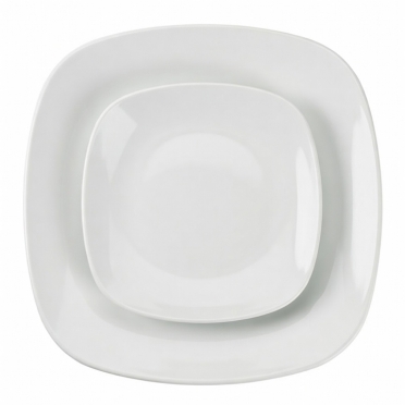 White Fusion Dinnerware for Rent