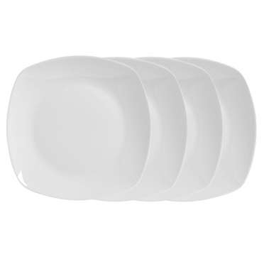 White Fusion Dinnerware for Rent