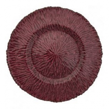 Amethyst Ripple Glass Charger Plate for Rent