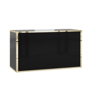 Avenue Polished Gold - Black Bar 6′ for Rent