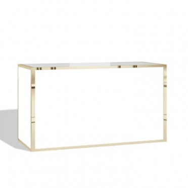 Avenue Polished Gold - White Bar 6′ for Rent