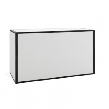 Avenue Powder Black Frame - White Insert Bar 6′ for Rent