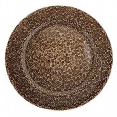 Espresso Bronze Glass ​Charger Plate for Rent