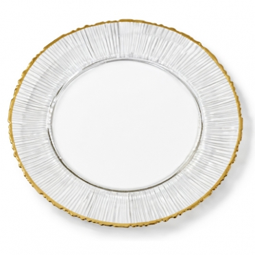 Glass Charger Harmony w/ Gold Rim for Rent