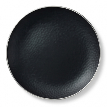 Glass Charger Maple Black w/ Silver Rim for Rent