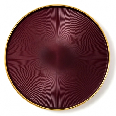 Glass Domo Plum w/ Gold Rim & Lip for Rent