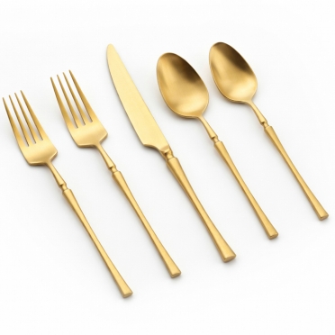 Irene Champagne Gold Flatware for Rent