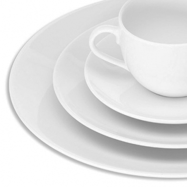 White Coupe Dinnerware for Rent
