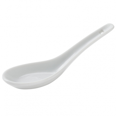 White Ceramic Tasting Spoon for Rent