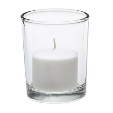 Clear Votive w/ Candle for Rent