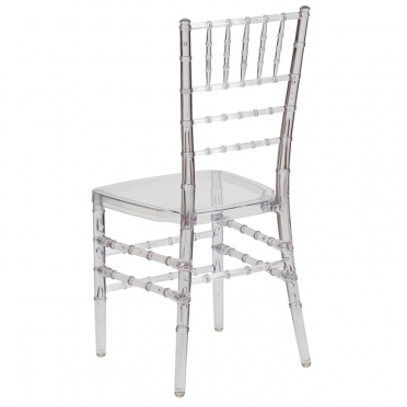 Ghost Chiavari chair corner view