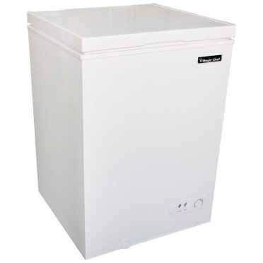 Large freezer chest with closed lid