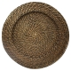 Brown Rattan Charger Plate for Rent
