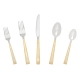 Two Tone Mali Collection Flatware for Rent