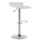 White Modern Leather Backless Barstool for Rent