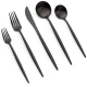 Vera Black Flatware for Rent