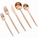 Vera Rose Gold Flatware for Rent