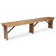 Antique NATURAL Pine Folding Farm Bench w/ 3 Legs (8 Feet) for Rent