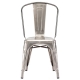 Gunmetal bistro chair front view