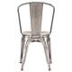 Gunmetal bistro chair back view